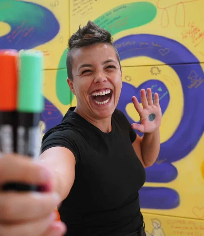 Una voluntaria de Yes We Tech durante la celebración