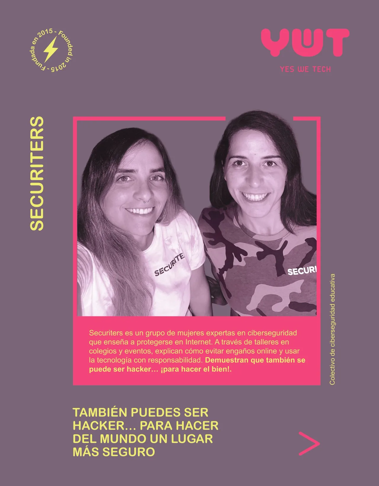 Cartel de la exposición: Securiters, colectivo de mujeres expertas en ciberseguridad educativa