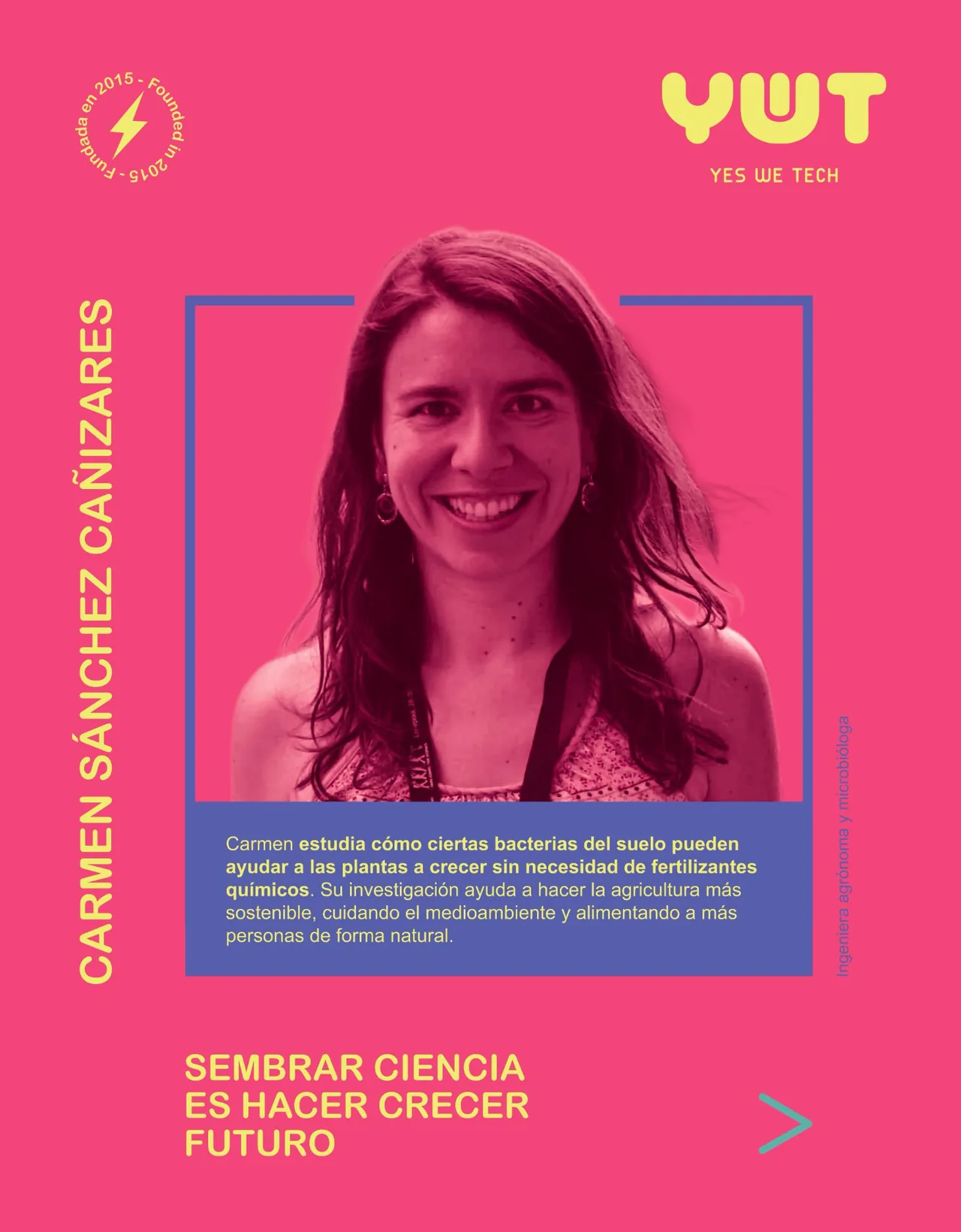 Cartel de la exposición: Carmen Sánchez Cañizares, ingeniera agrónoma y microbióloga